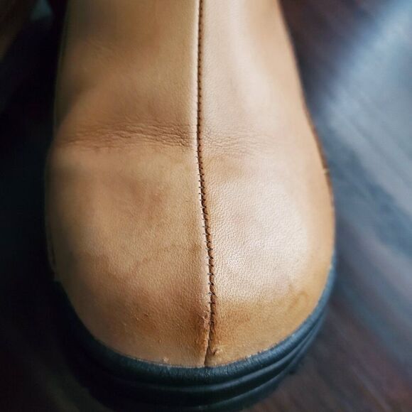 Vintage Leather & Sheep Skin Ugg Zip-up & Slip-in Boots w/Non-Slip soles  6 - Picture 11 of 15